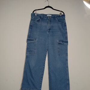 Kids Blue Cargo Jeans